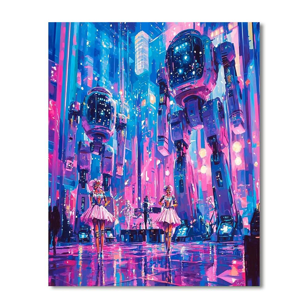 The Robot Restaurant - Tokyo Paint By Color