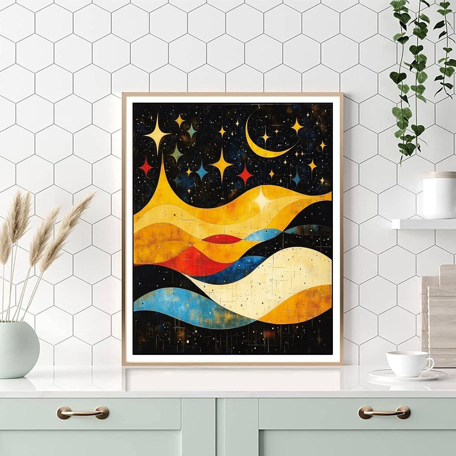 Joan Miro Inspired Luminous Stars  Paint By Number