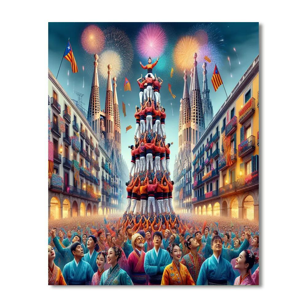 Fiesta De La Merce - Spain Number Painting