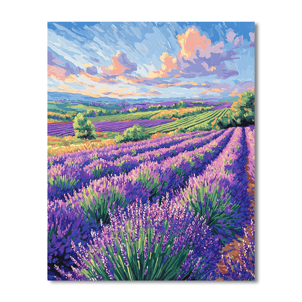 Vincent Van Gogh Inspired Lavender Fields Of Provence  Paint By Number
