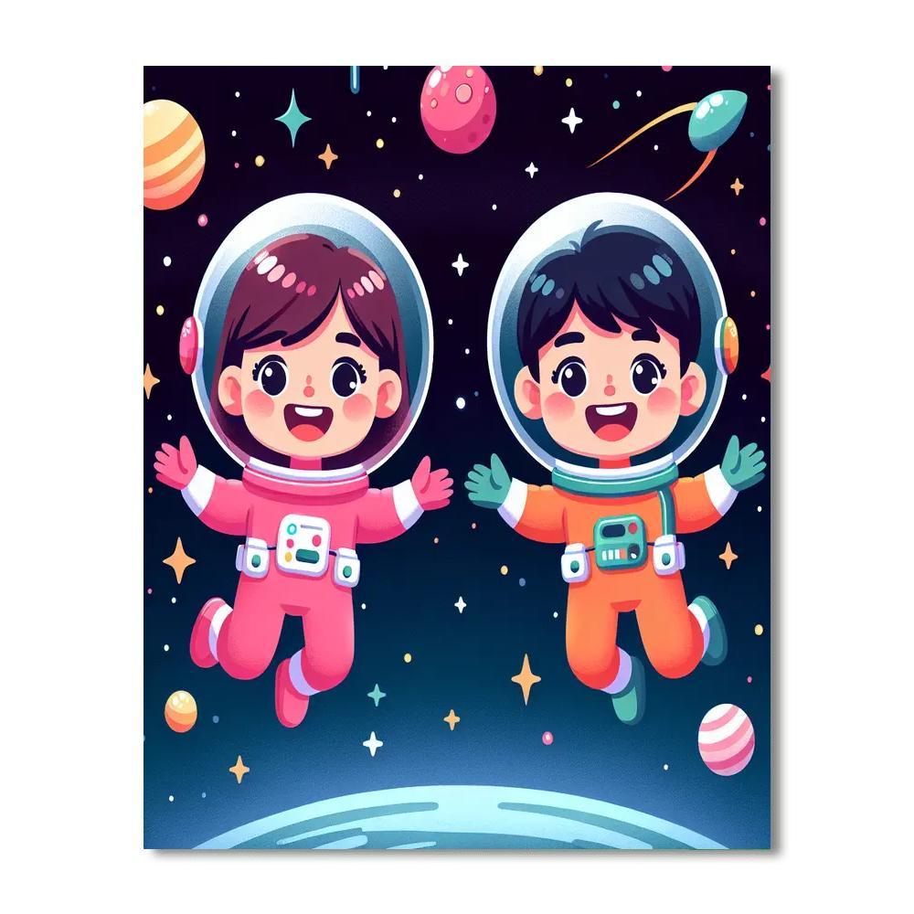 Fantastic Space Journey Paint By Numbers Art