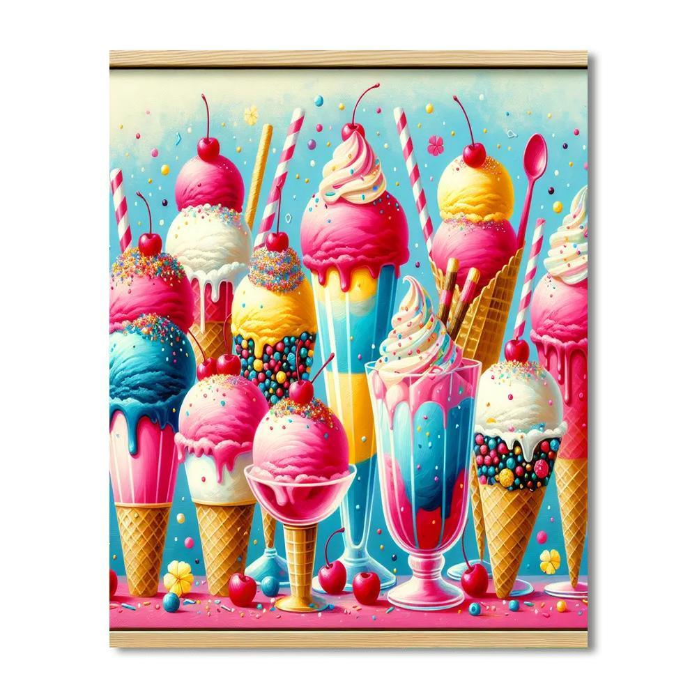 Gorgeous Ice Cream Delight Paint By Numbers