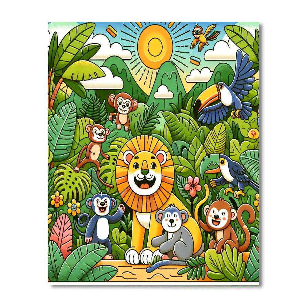 Jungle Safari Excursion Paint By Number