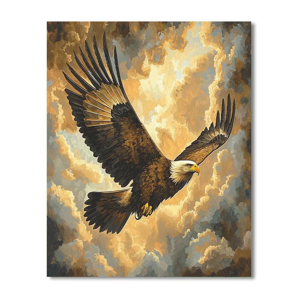 Michelangelo Inspired Eagle's Ascendancy  Paint By Color