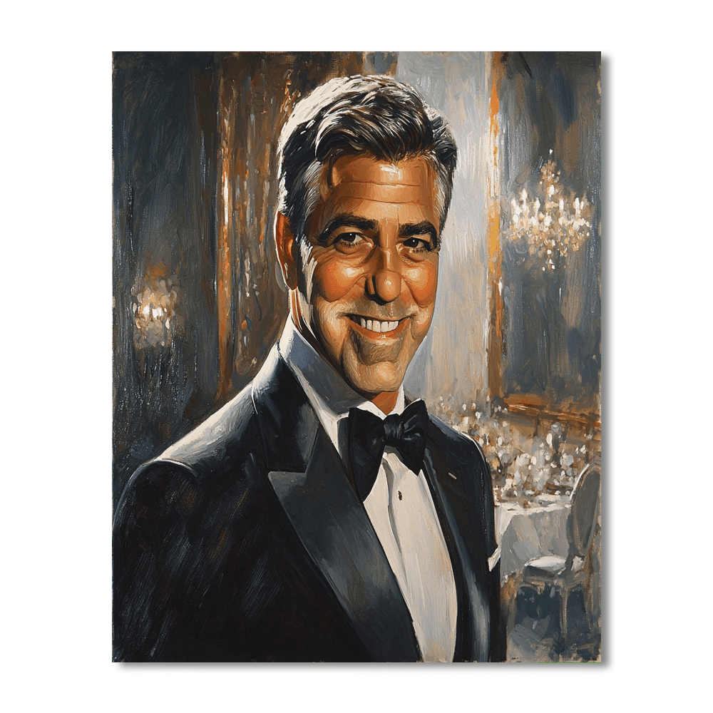 George Clooney: The Classic Gentleman Of Cinema Paint By Color