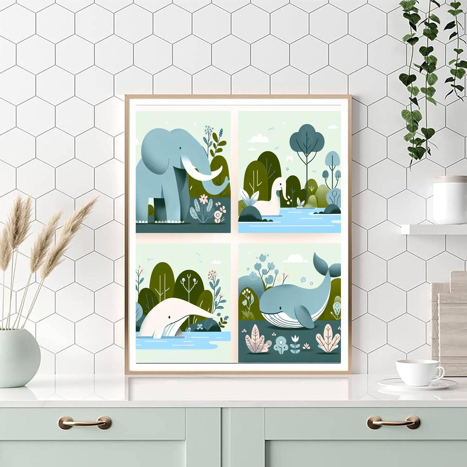 Gentle Giants' Gathering Paint By Numbers Art