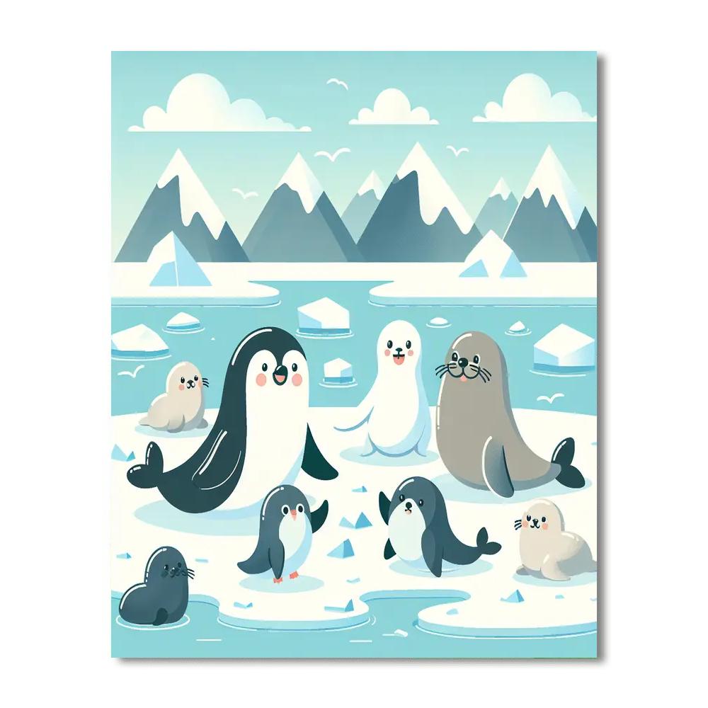 Furry Arctic Adventure Paint By Numbers Kits