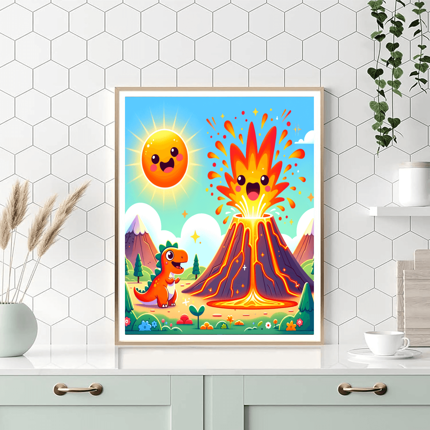 Vivid Volcanoes DIY Paint By Numbers