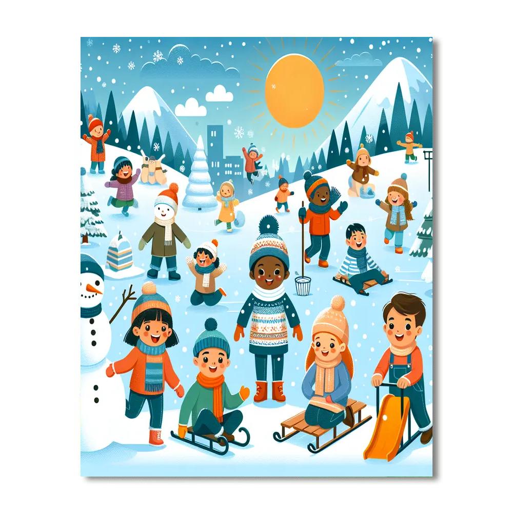 Wonderful Winter Activities Painting By Numbers Kit