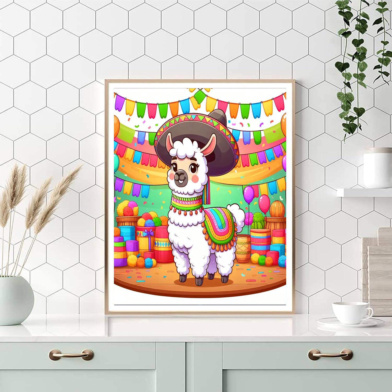 Llama’s Colorful Fiesta Day Paint By Numbers Kits