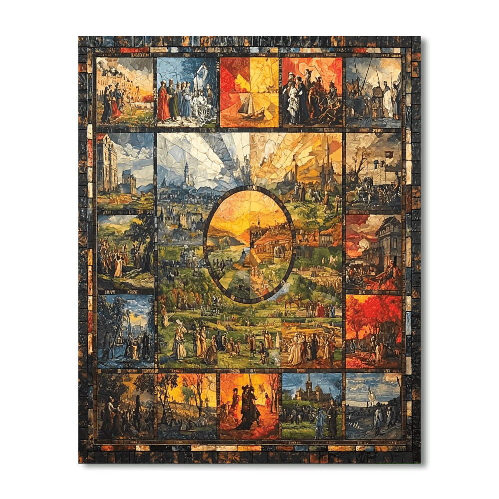Courbet Inspired Historical Tapestry Of Time  Painting By Numbers Kit