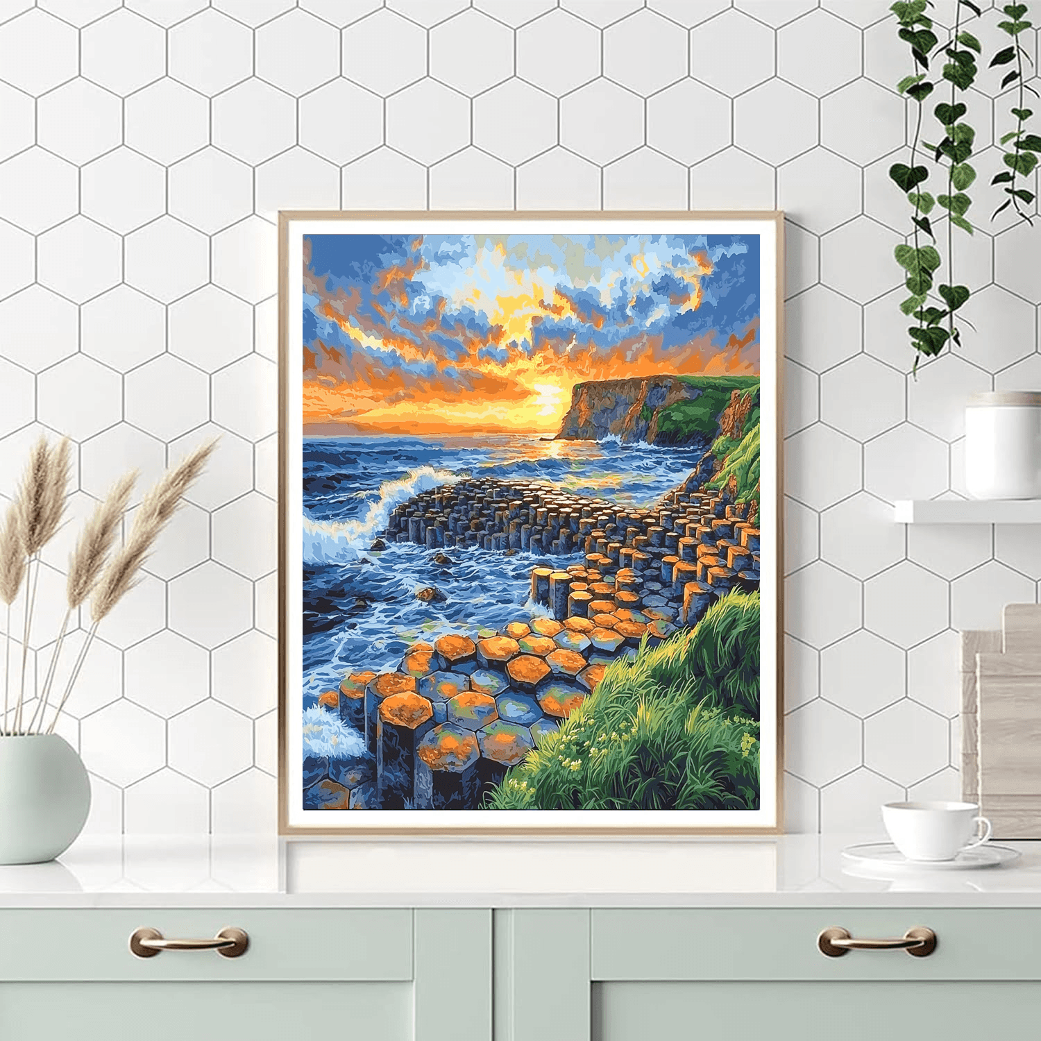 Giants Causeway - County Antrim, Northern Ireland Numbered Painting Kits