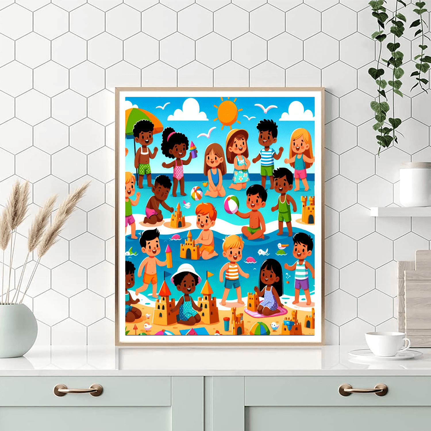 Sunny Beach Days Paint By Numbers Art