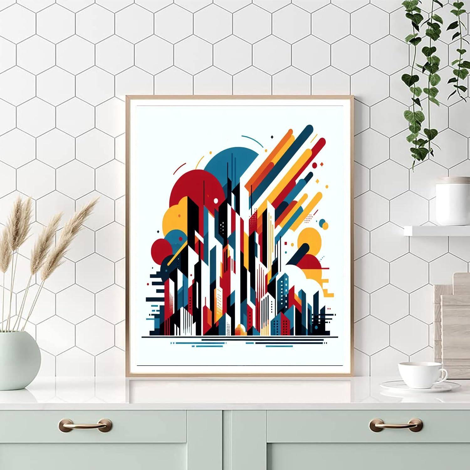 Abstract Metropolis Paint By Number