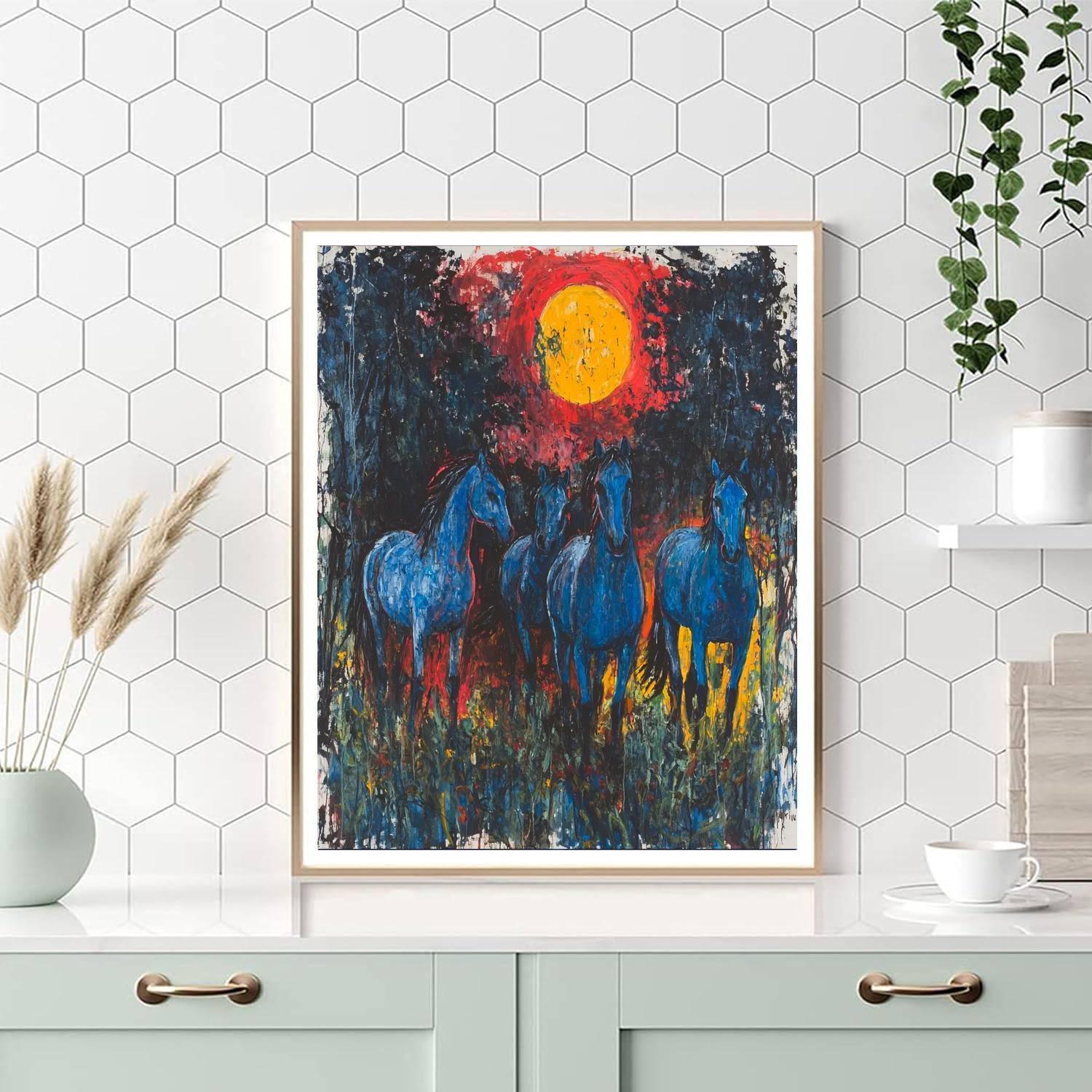 Franz Marc Inspired Nocturnal Animal Kingdom  Paint By Numbers Kits