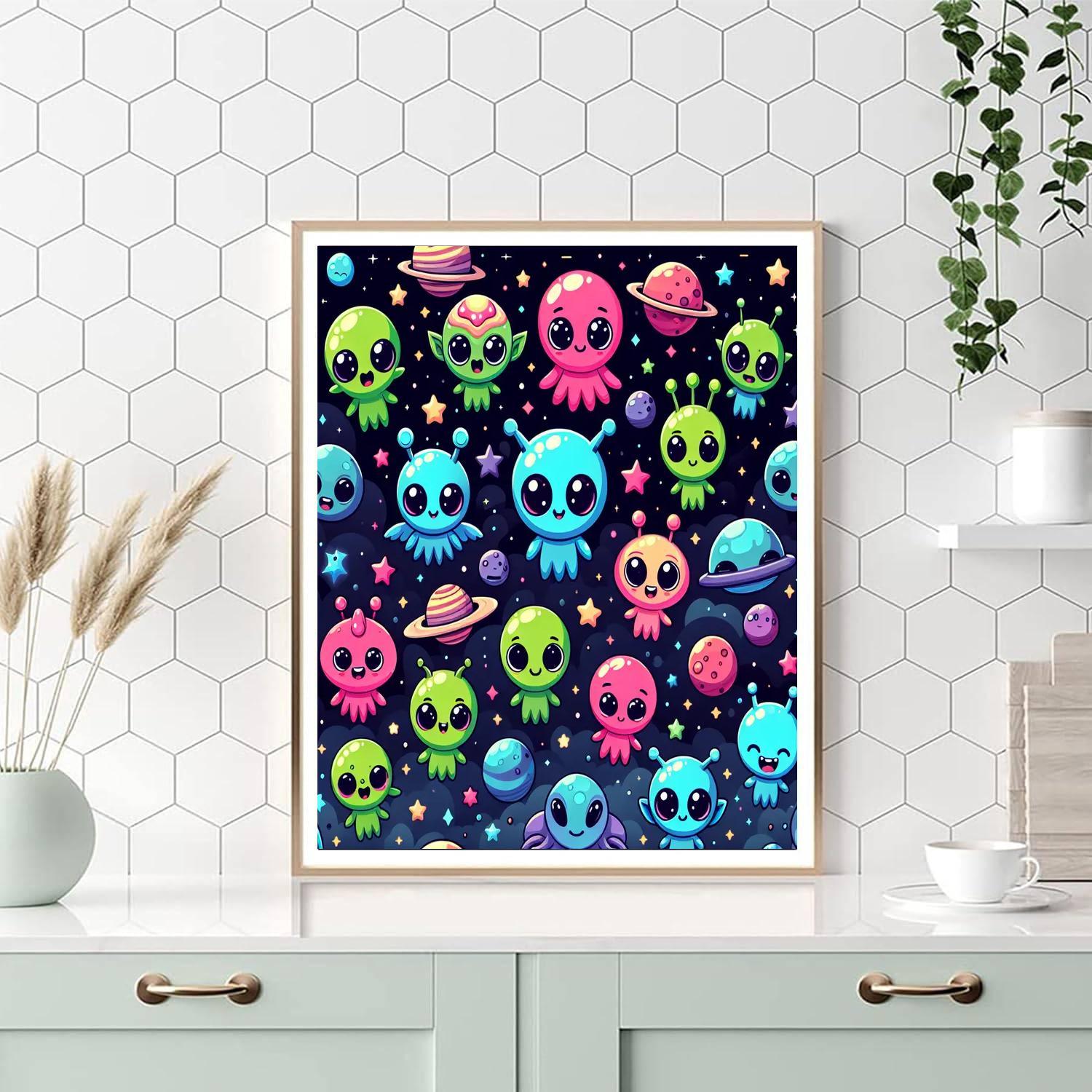 Cosmic Critter Adventure Number Painting