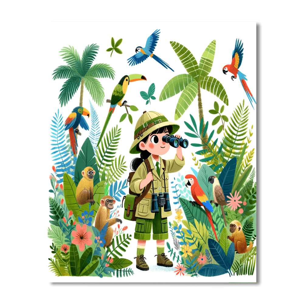 Little Explorer's Jungle Painting Number Kit