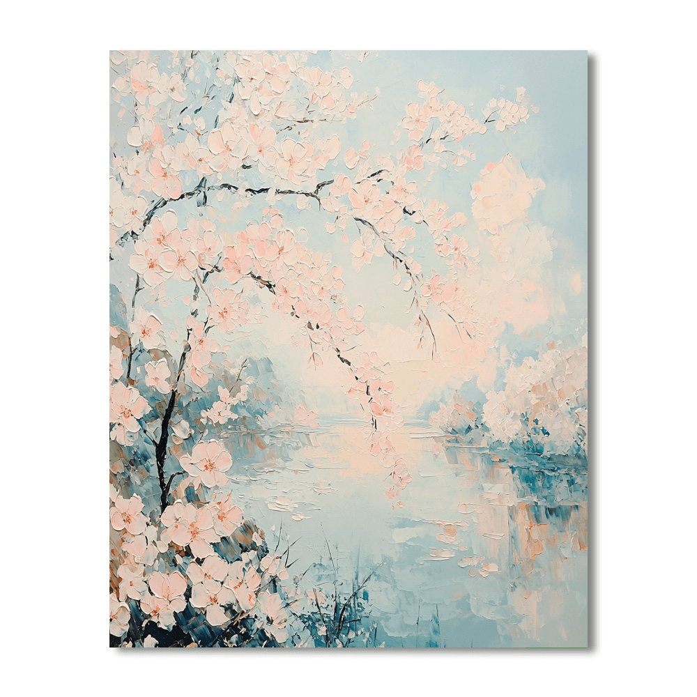 Claude Monet Inspired Monet's Cherry Blossom Breeze  Paint By Numbers Art