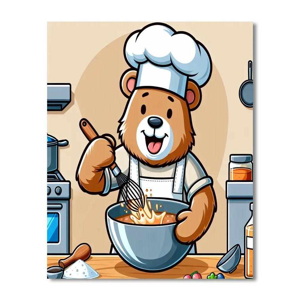 Culinary Quest With Chef Bear Paint By Color