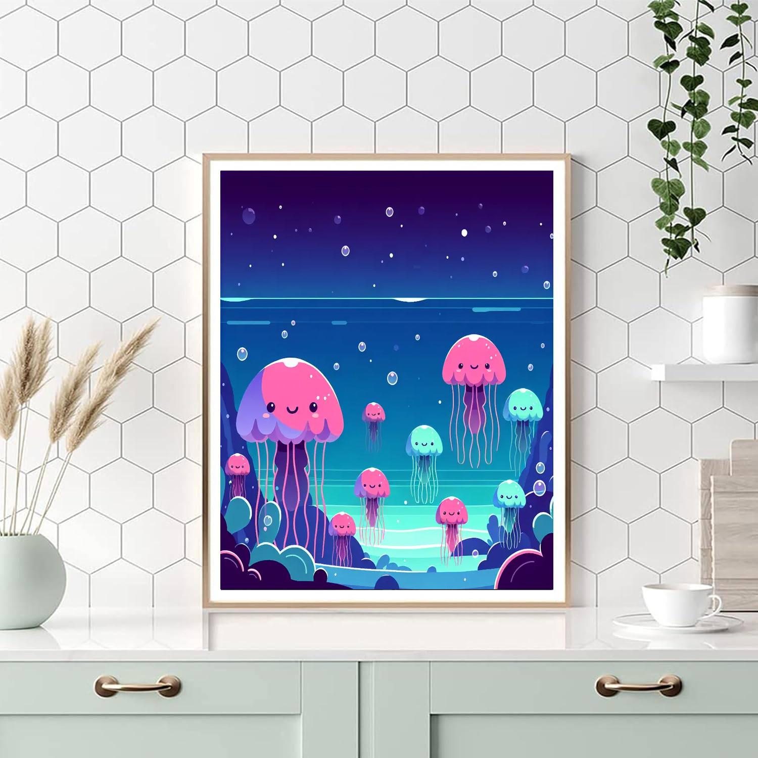 Joyful Jellyfish Lagoon Paint By Color