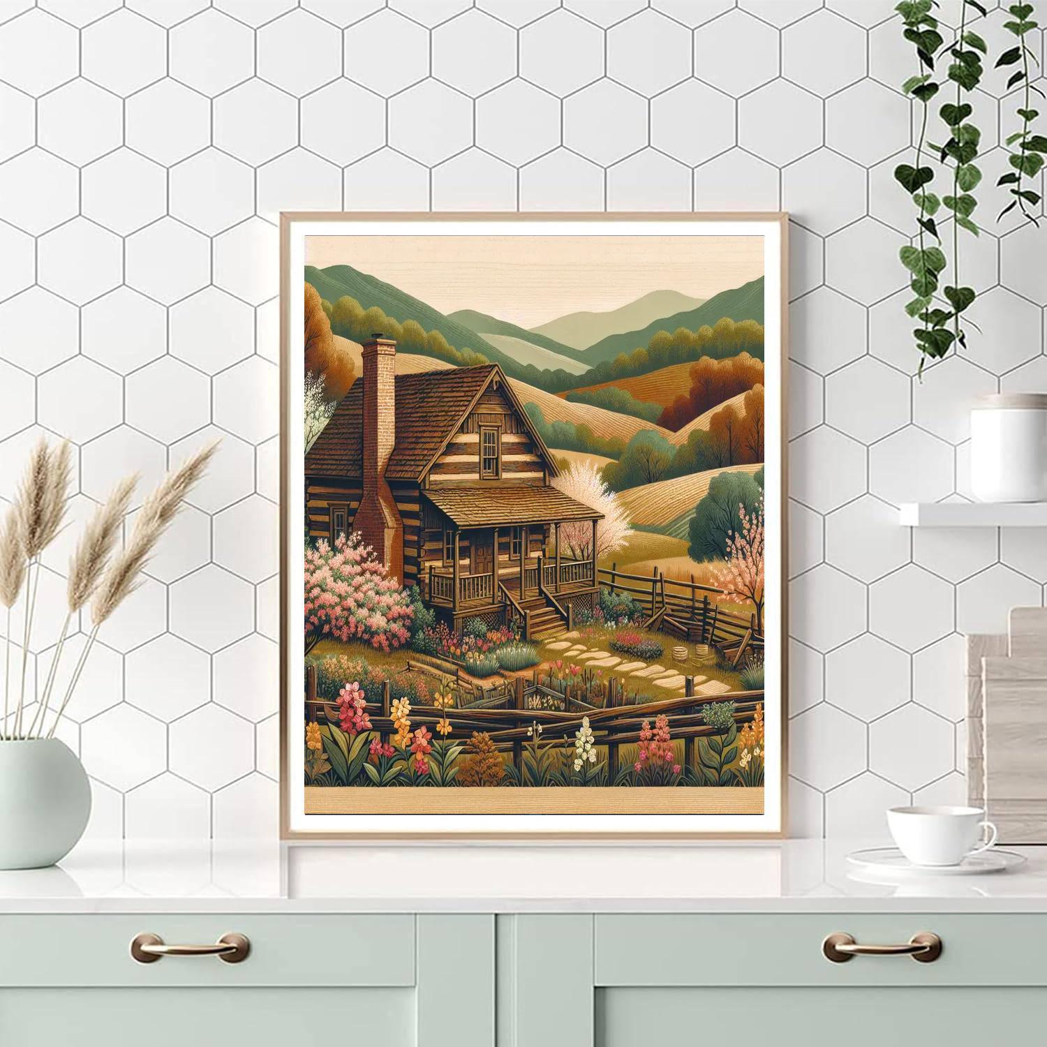 Rustic Appalachian Homestead Numbered Painting Kits