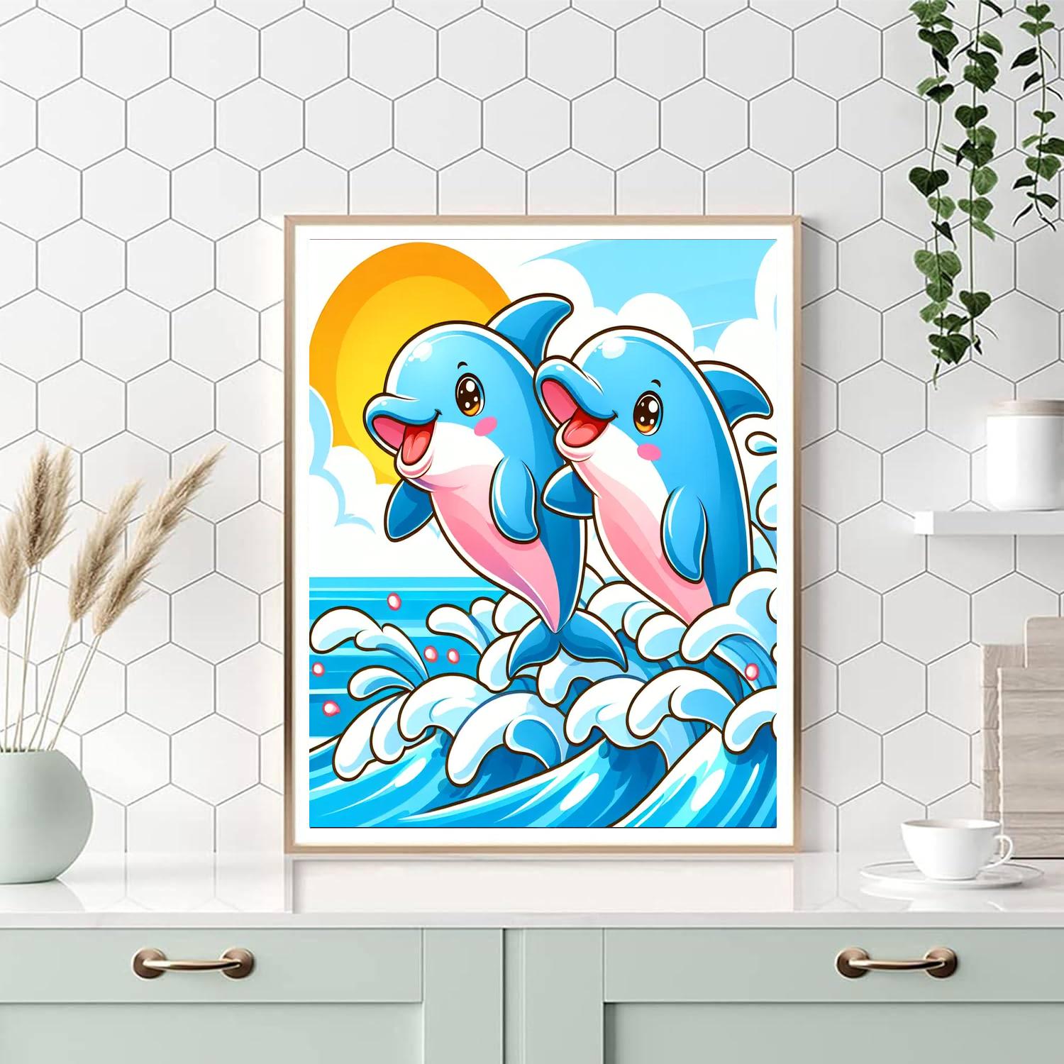 Happy Ocean Adventure Paint By Numbers Art