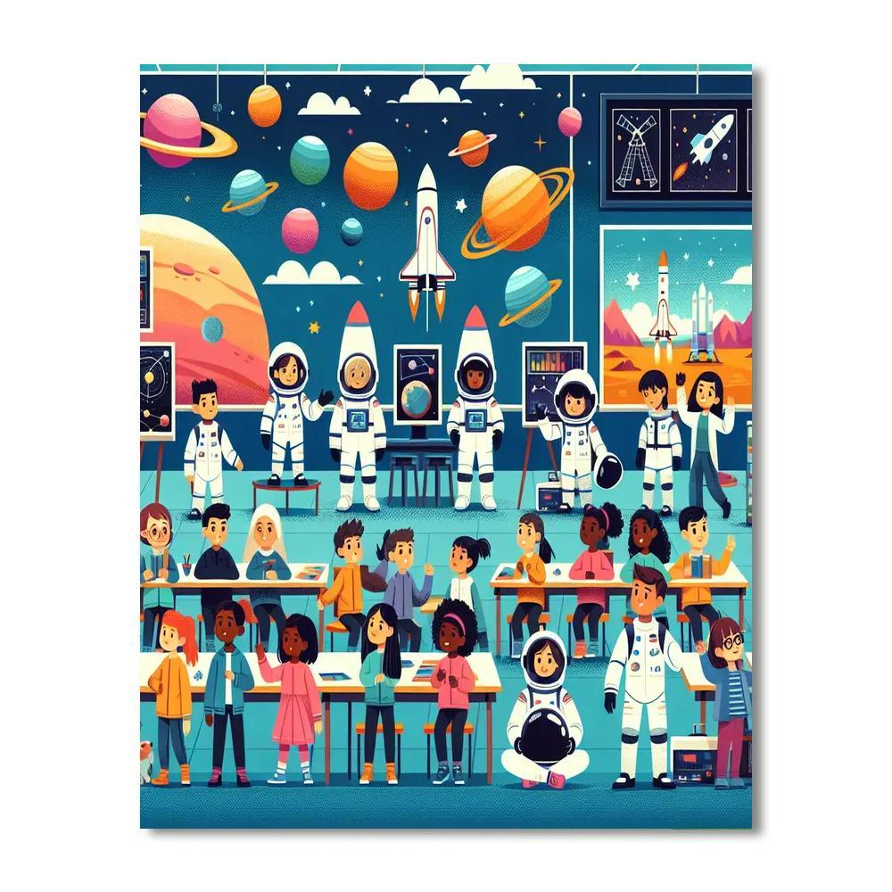 Astronaut Training Camp Painting Number Kit