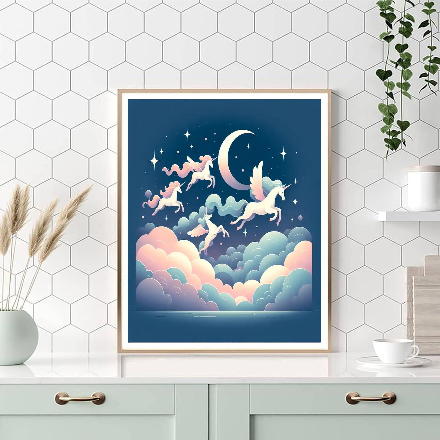Dreamy Unicorn Skies Painting Number Kit
