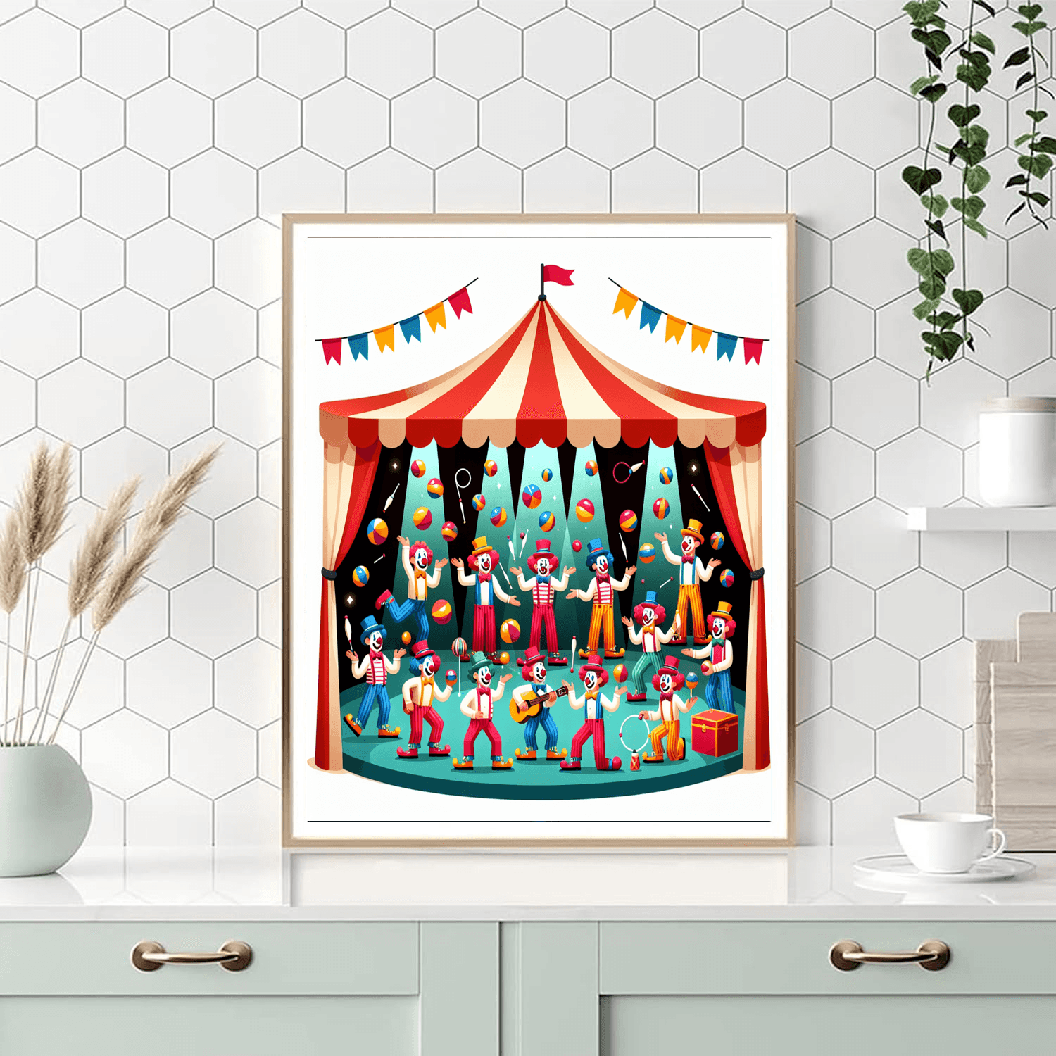 Silly Circus Clown Show Paint By Color