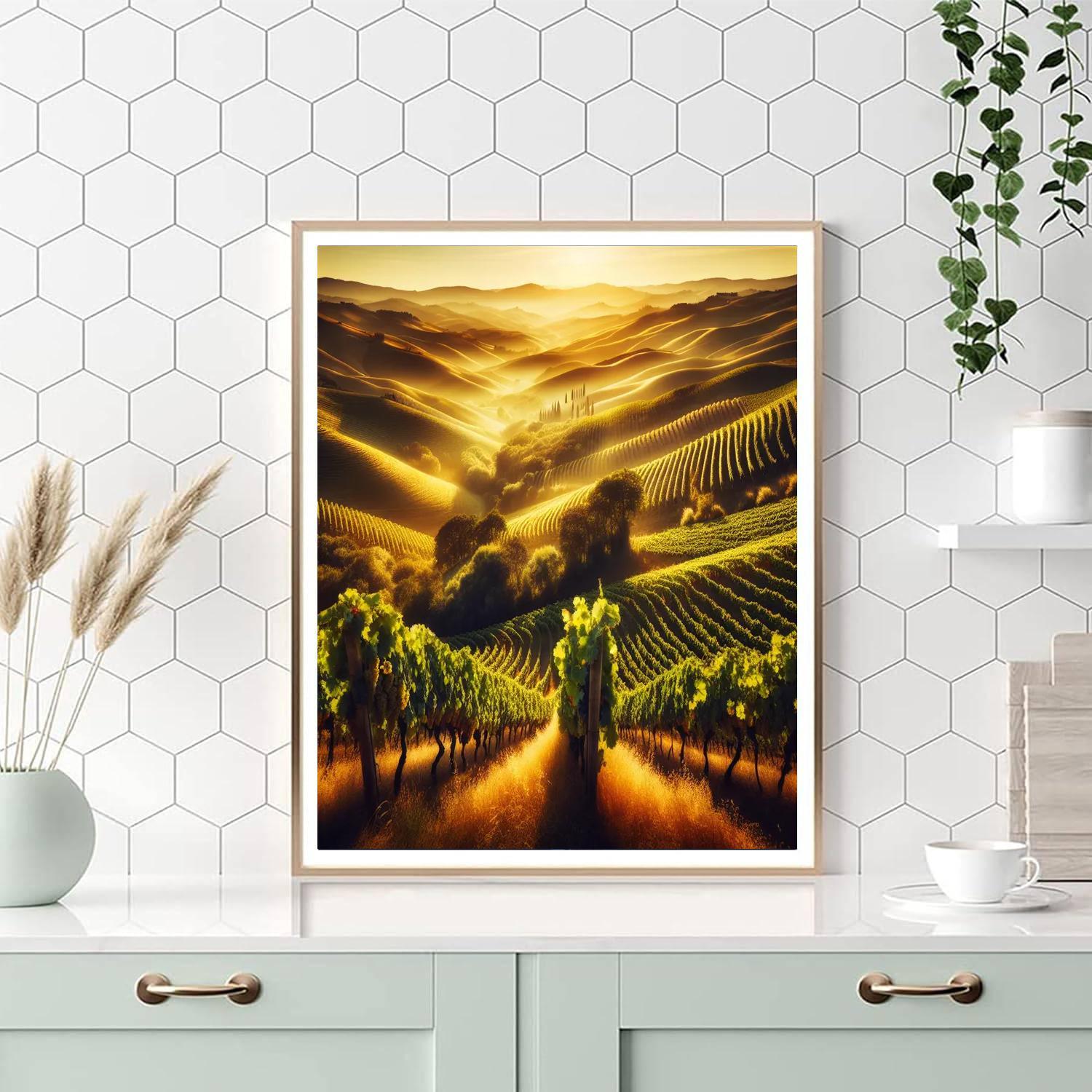 Sundrenched Vineyard Paint By Numbers