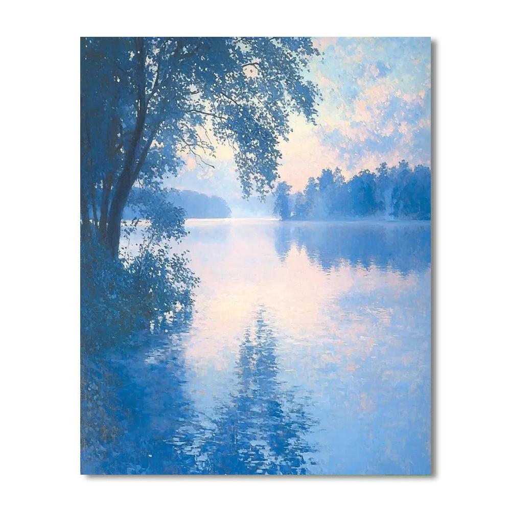 John Singer Sargent Inspired Luminous Lake  Number Painting