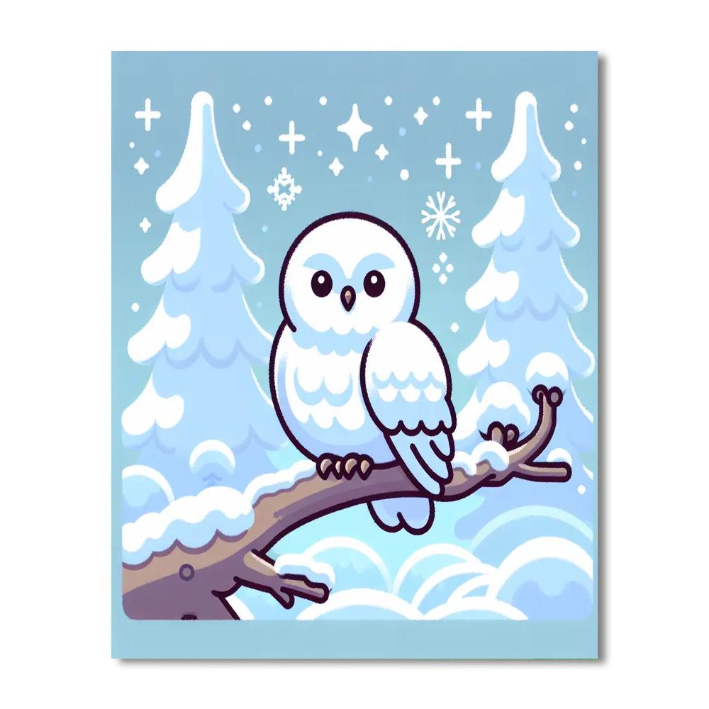 Snowy Owls Numbered Painting Kits