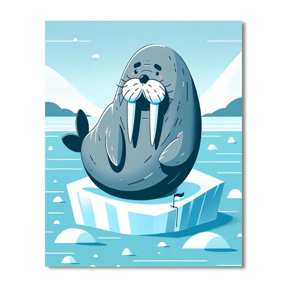 Wandering Walrus Paint By Numbers Art