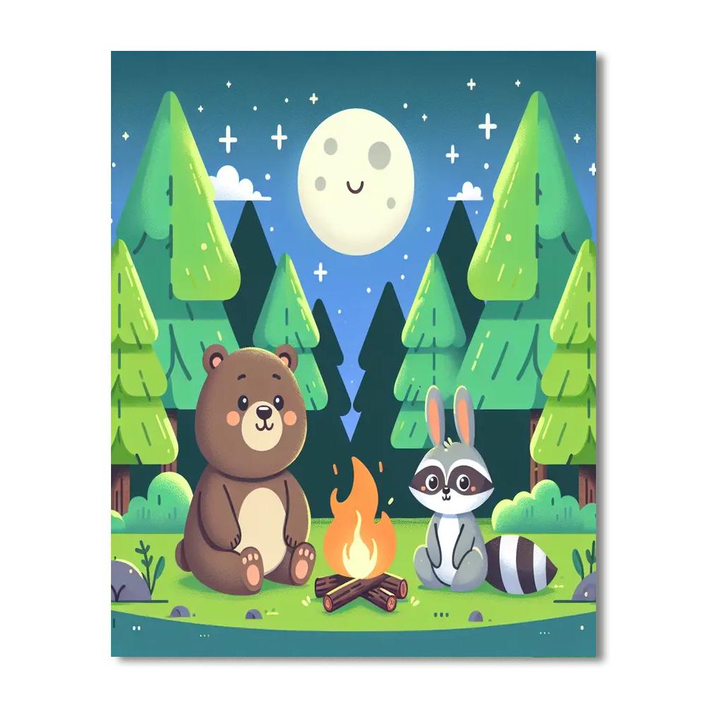 Imaginative Creature Campout Painting Number Kit