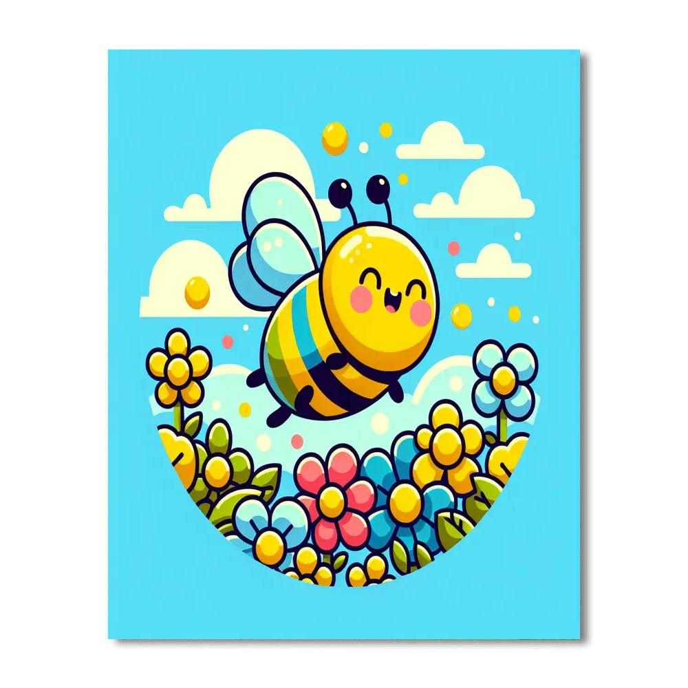 Cheerful Bee Numbered Painting Kits