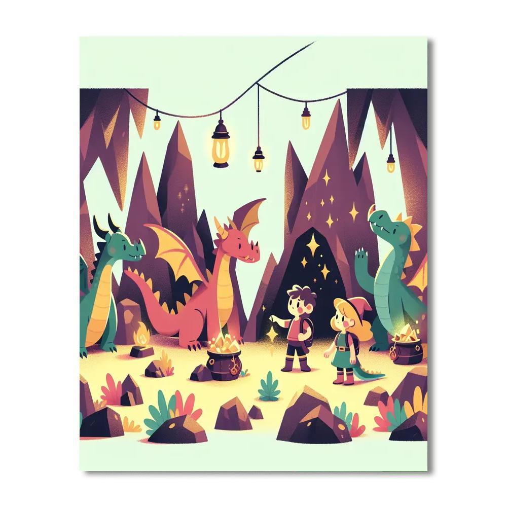 Mystical Dragon Lair Paint By Number