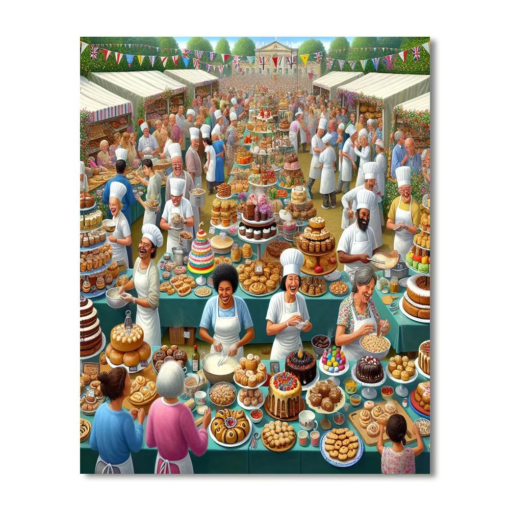 The Great British Bake Off Fest Painting Number Kit