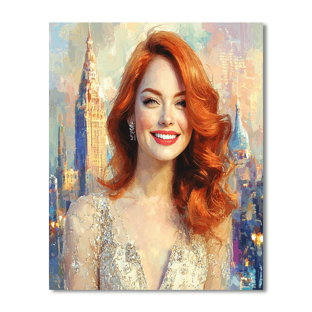 Emma Stone: The Radiant Muse Of La La Land Paint By Color