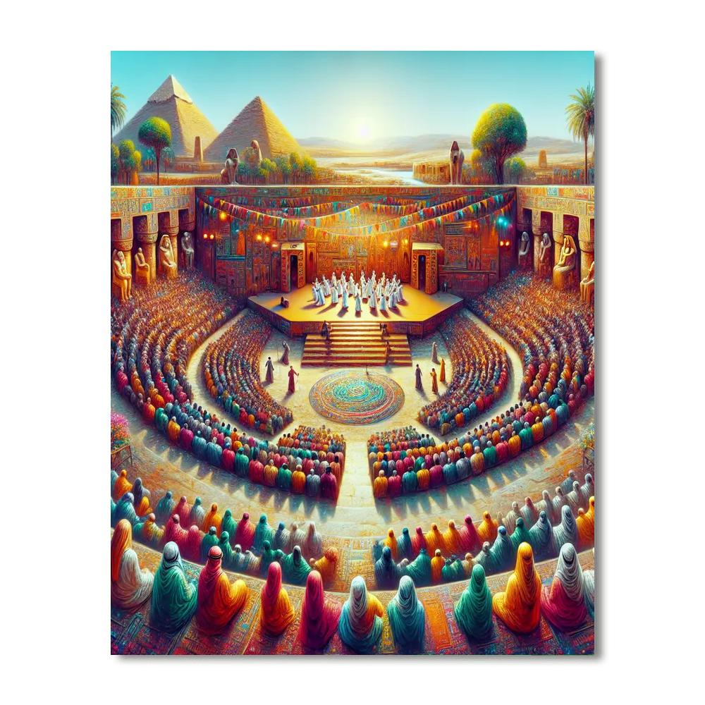 International Festival Of Theatre - Egypt Painting Number Kit