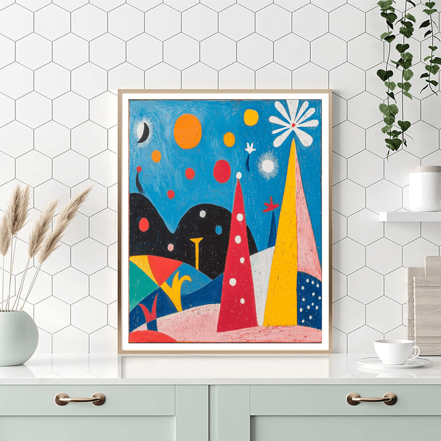 Joan Miró Inspired Abstract Escape  Paint By Numbers Art