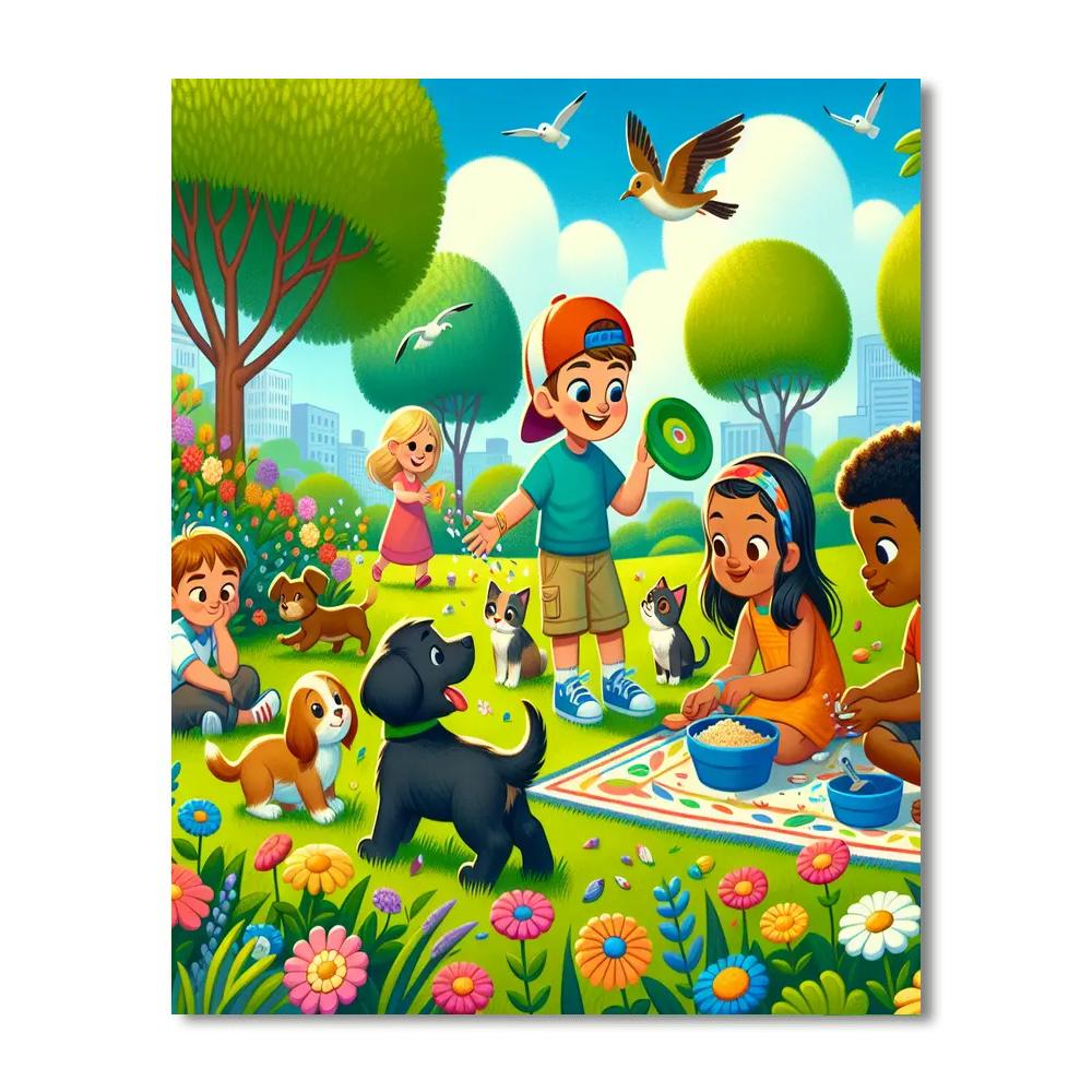 Happy Animal Adventure Painting By Numbers Kit