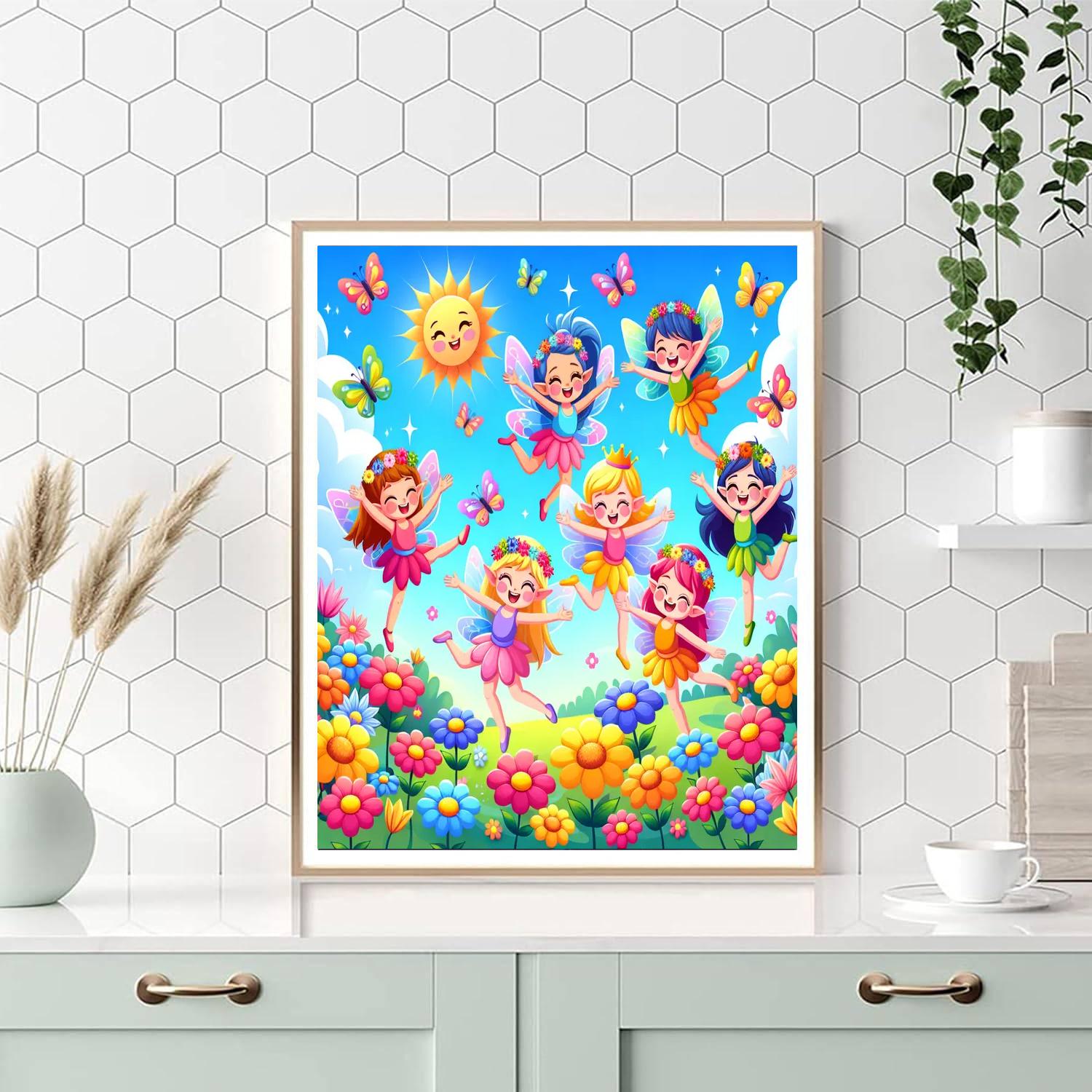 Giggle Blossom Fairies Numbered Painting Kits
