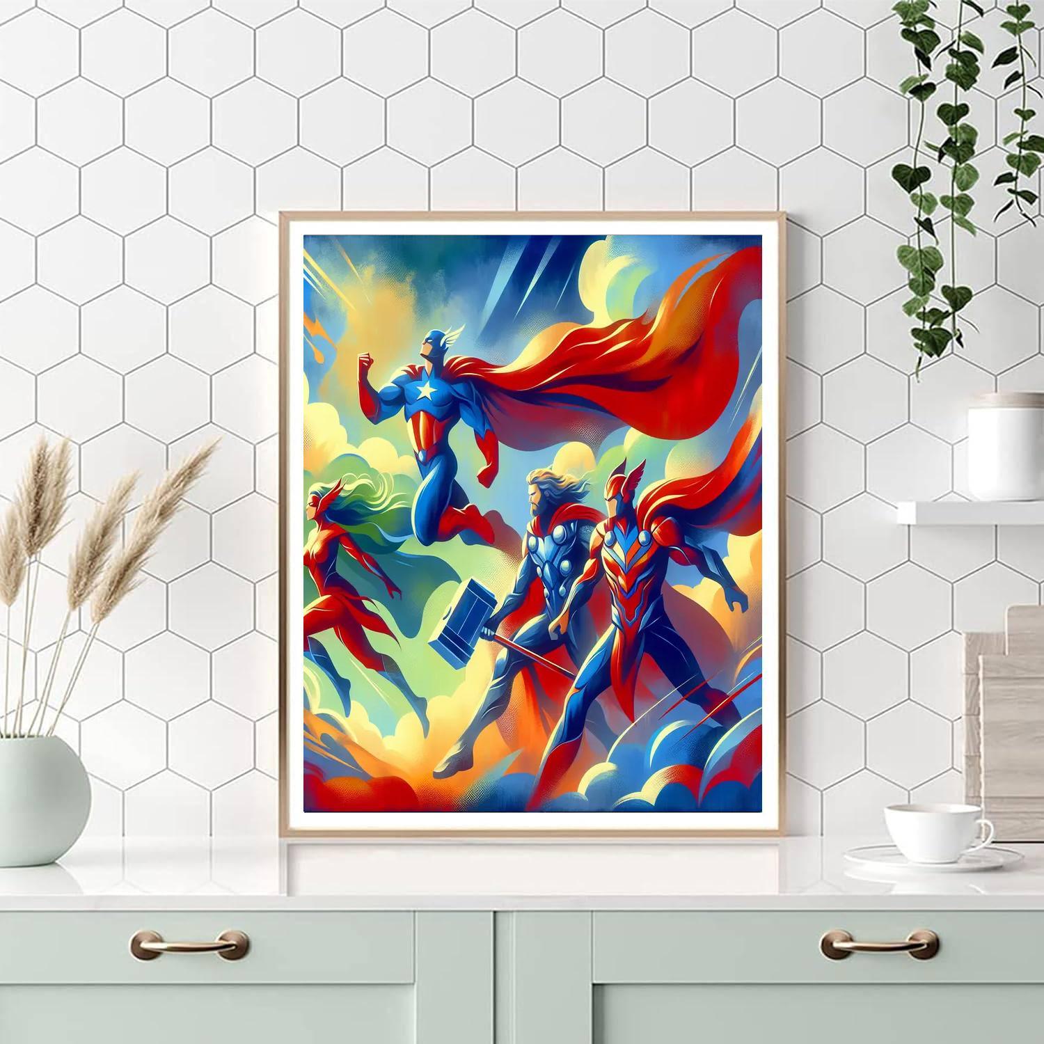 Marvel Heroic Legends Number Painting