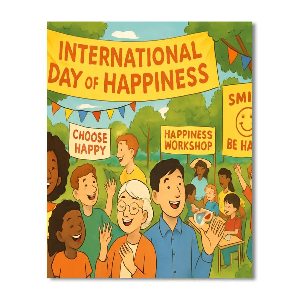 International Day Of Happiness - Global Paint By Number