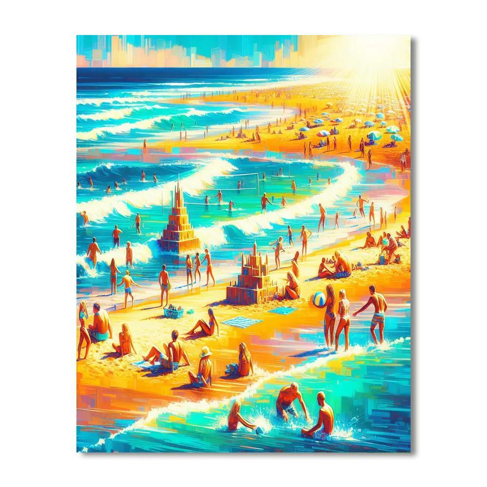Summer Bliss Coastline Paint By Numbers Art