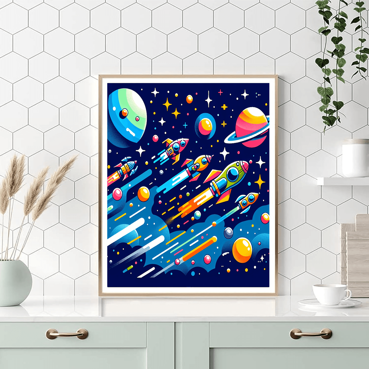 Space Race Rally Painting Number Kit