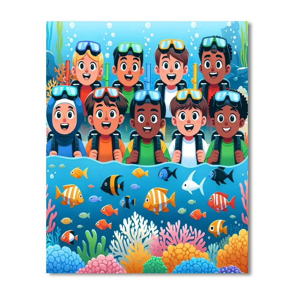 Undersea Exploration Expedition Numbered Painting Kits