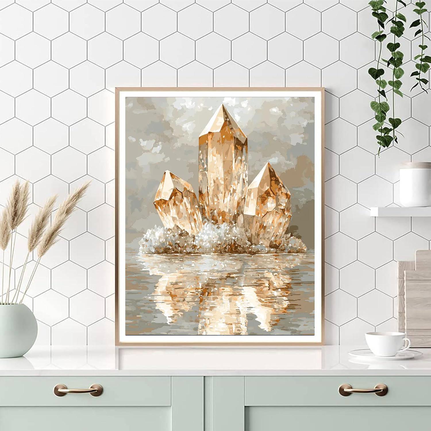 Leonardo Da Vinci Inspired Crystals Of Light  Paint By Number