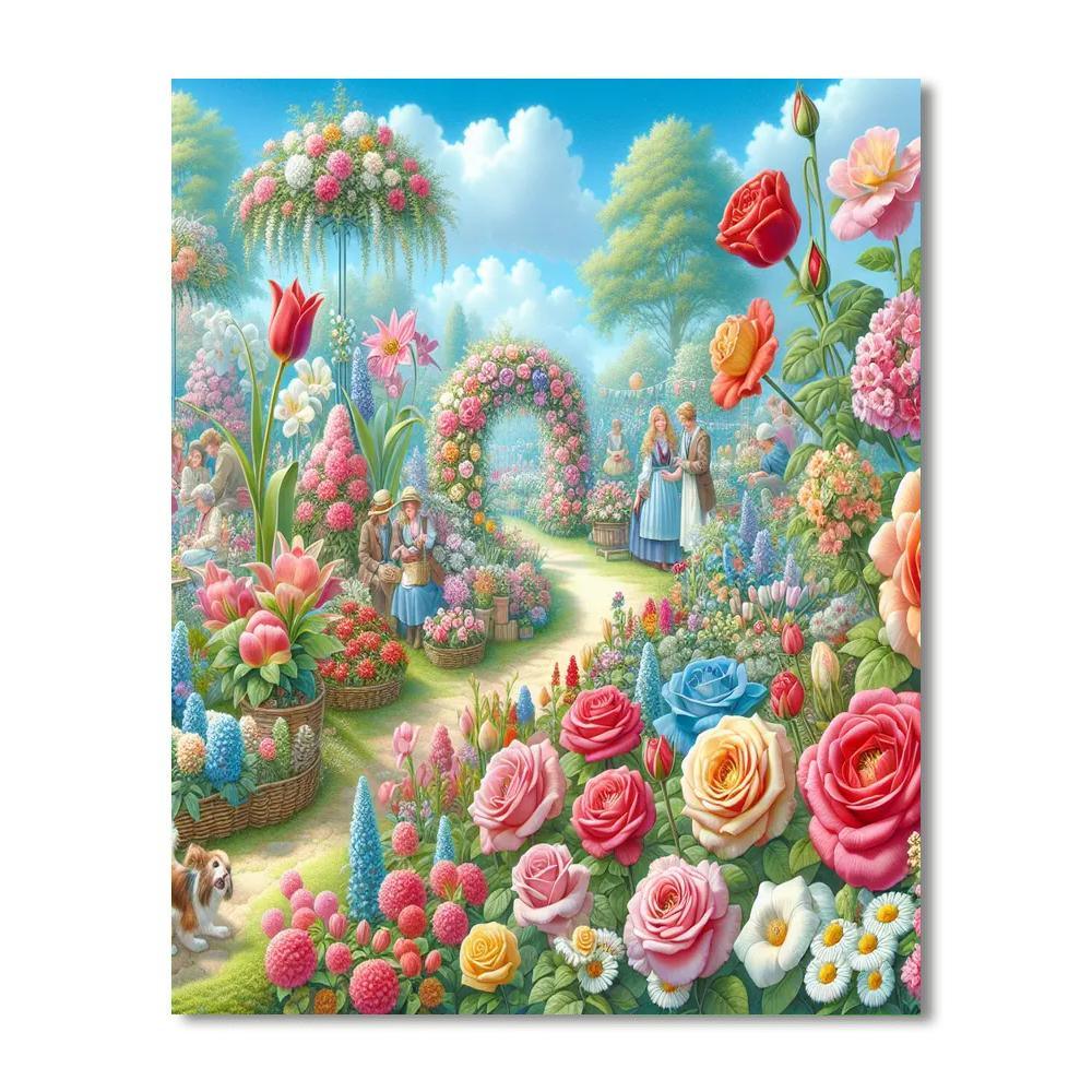 Joyful Garden Festival Painting By Numbers Kit