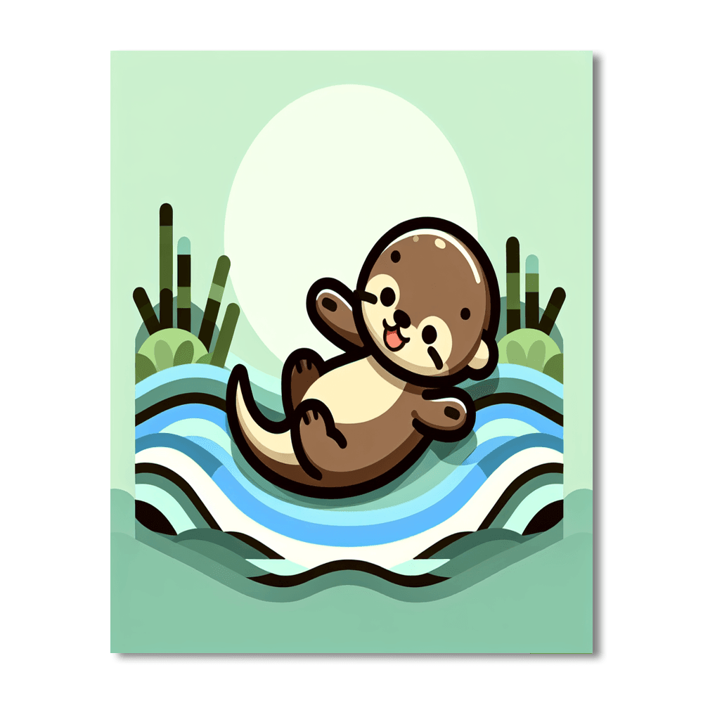 Exploring Otter Painting Number Kit